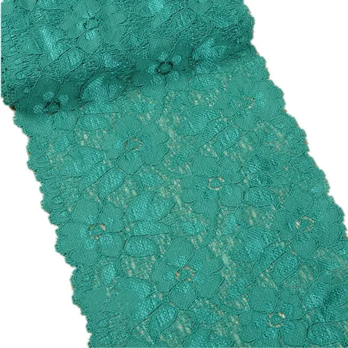Vista 21 de MSCFTFB Cinta bordada de flores de encaje elástico de 5 yardas de ancho de 6.3 pulgadas de ancho para decoración de ropa, manualidades, boda, baby