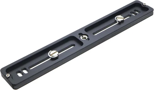 Vista 2 de PU-250 - Placa universal de liberación rápida larga de 9.843 in, riel deslizante de cola de milano doble con tornillo de anillo en D para cabeza