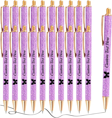 Vista 46 de Aolun 10 bolígrafos personalizados con nombre, bolígrafo retráctil con mensaje de texto para mujeres, enfermeras, escritura, cumpleaños, graduación