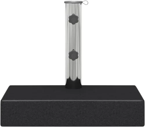 Vista 7 de vidaXL Umbrella Base, Patio Umbrella Stand for Poles of 1.5"/1.9", Parasol Base for Outdoor Garden Deck Porch, Granite 55.1 lb Rectangular Black