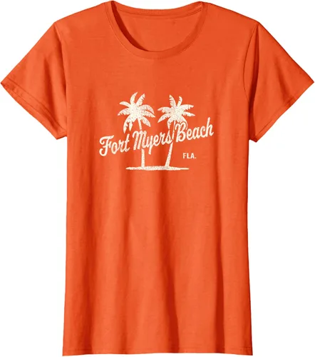 Vista 66 de Fort Myers Beach Florida Vintage 70s Palm Trees Graphic T-Shirt