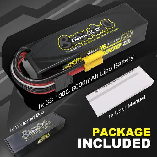 Vista 5 de Gens ace 8000mah 3S1P 100C 11.1V G-Tech con enchufe EC5 (2 piezas)