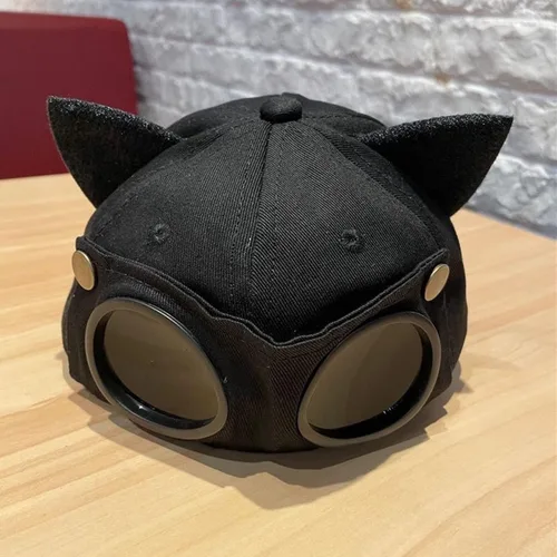 Vista 3 de Altsuceser Gorra de béisbol con orejas para piloto, lavable, extraíble, para exteriores