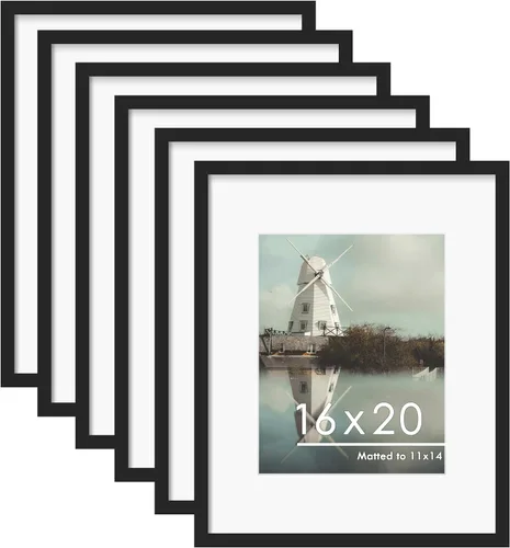 Vista 35 de PEALSN - Juego de 6 portarretratos de 5 x 7 pulgadas para fotos de 4 x 6 pulgadas con paspartú/5 x 7 pulgadas sin paspartú, para montaje en Negro