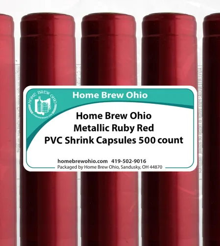 Vista 2 de Cápsulas retráctiles de PVC rojo rubí metálico, 500