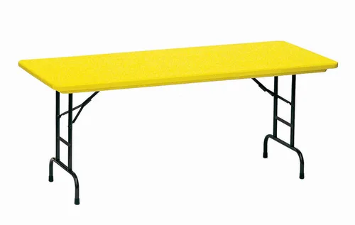 Vista 17 de Correll RA2448 24 serie R mesa plegable de acero inoxidable, altura ajustable para tareas comerciales, rectangular con 24 pulgadas de ancho y 48