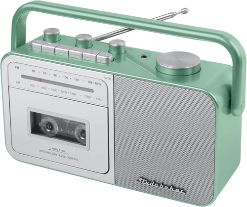 Vista 6 de Studebaker SB2130RG Reproductor de cassette portátil con radio AM/FM (oro rosa/plata)