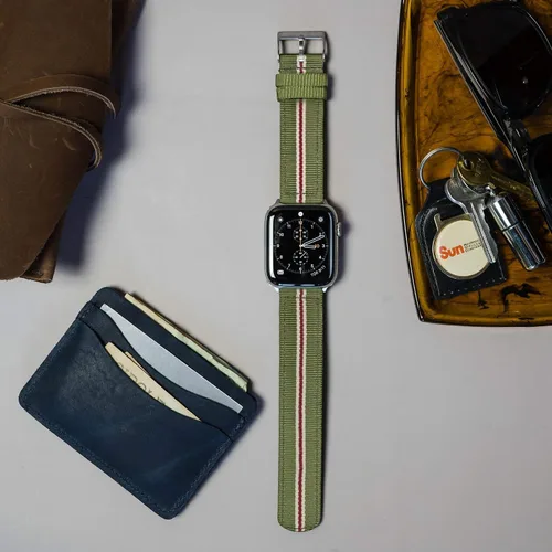 Vista 3 de BARTON WATCH BANDS - Correas de reloj de nailon de estilo militar compatibles con modelos de Apple Watch - 1, 2, 3, 4, 5, 6, 7, 8, 9, 10, SE, Ultra