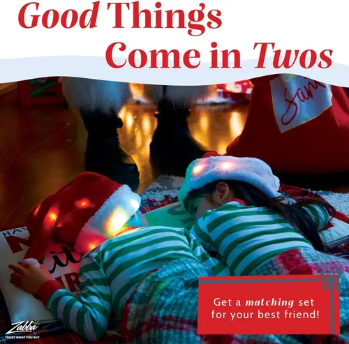Vista 9 de Winks Novelty - Divertido sombrero de Papá Noel con 20 luces LED que cambian de color, de felpa suave, para adultos y niños, Novedad