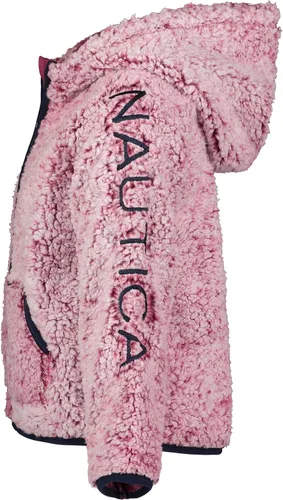 Vista 2 de Nautica Girls' Logo Sweatshirt, Fleece Hoodie With Full-zip Front & Pockets