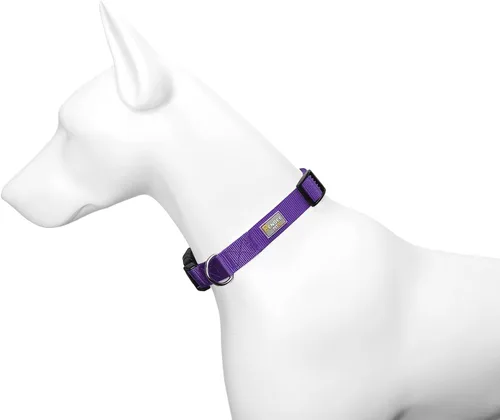 Vista 3 de Collar de perro morado Collares ajustables básicos para cachorros pequeños, medianos y grandes para niñas con collar de nylon de liberación rápida