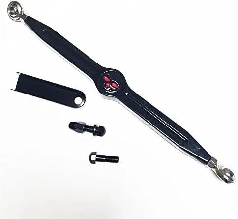 Vista 5 de XKH - Enlace de cambio de marchas de calavera para motocicleta compatible con Harley Heritage Softail Nostalgia FLSTN Night Train EFI FXSTBI Negro