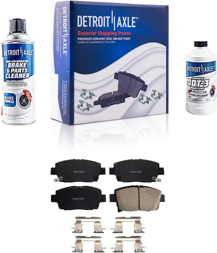 Vista 12 de Detroit Axle - Pastillas de freno traseras para Toyota Prius 2012-2015 Prius Plug-In 2017-2018 Corolla iM 2016 Sion iM 2011-2017 Lexus CT200h