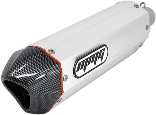 Vista 3 de MMG - Silenciador con sistema de escape, GY6 125cc/150cc, plateado metálico