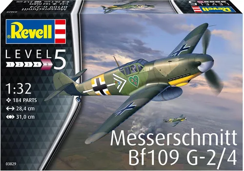 Vista 2 de Revell 03829 Messerschmitt Bf109G-2/4 Kit de modelo a escala 1:32