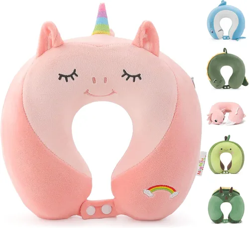 Vista 3 de Almohada de cuello de viaje de espuma viscoelástica para adolescentes y Pingüino