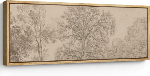 Vista 82 de SIGNFORD Lienzo enmarcado extragrande para pared, diseño de flores silvestres, paisaje, campo escénico con flores florecientes, ilustraciones