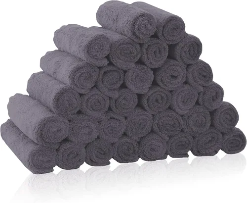 Vista 32 de Paquete de 16 toallitas para bebé - 10x10 pulgadas, vellón de coral - Paños de lavado extra absorbentes y suaves para recién nacidos, bebés y niños