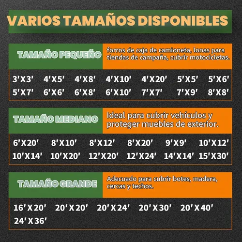 Vista 8 de RAINDEWAY Lona súper resistente de 3 x 3 pies (paquete de 3) de 18 mil, lonas pequeñas resistentes a los rayos UV, a la intemperie, multiusos Marrón