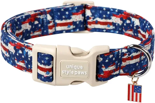 Vista 35 de Unique style paws Collar de perro con hebilla de plástico con colgante, collar de cachorro para primavera y verano, traje de baño para fiesta