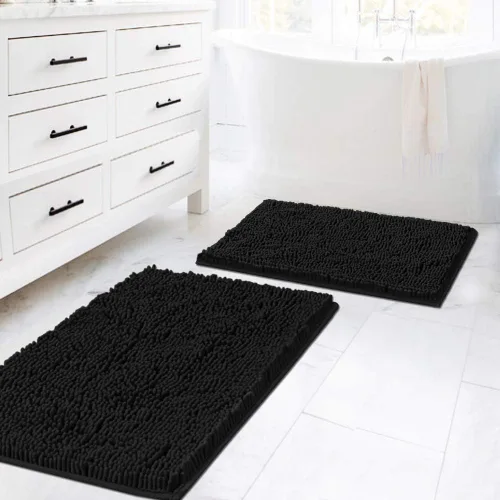 Vista 21 de H.VERSAILTEX Alfombras de Baño para Baño Antideslizantes de Felpa Chenille Extra Suaves y Absorbentes para Cuarto de Ducha Lavables a Máquina