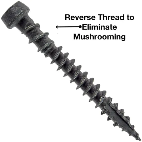 Vista 5 de #10 x 1-3/4" Graystone - Tornillo de madera recubierto exterior de madera Torx/Star Drive Head - Compatible con madera AQC (1 libra ~ 130 tornillos)