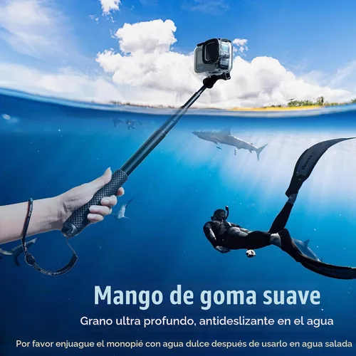 Vista 6 de SOONSUN Poste de extensión largo impermeable para selfie stick para cámara