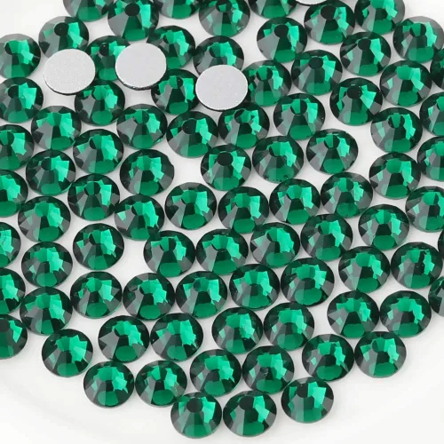 Vista 15 de Beadsland 1440 diamantes de imitación de cristal con parte trasera plana, gemas redondas, ámbar, SS3, 0.047-0.055 in
