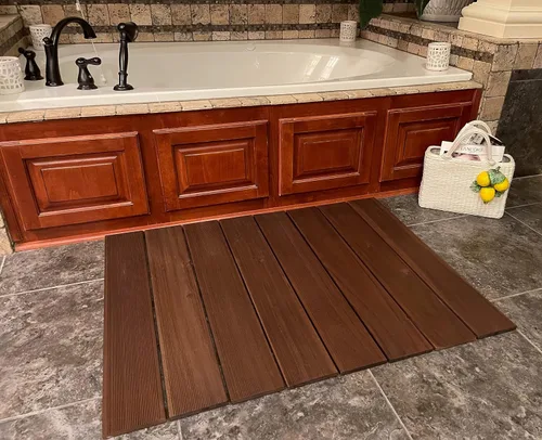 Vista 4 de 11111 - Alfombra de baño para suelo enrollable, 32 pulgadas x 42 pulgadas, marrón