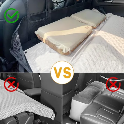 Vista 4 de Placa de extensión de colchón para asiento trasero de automóvil, colchón portátil para dormir, extensor de asiento trasero plegable, aumenta