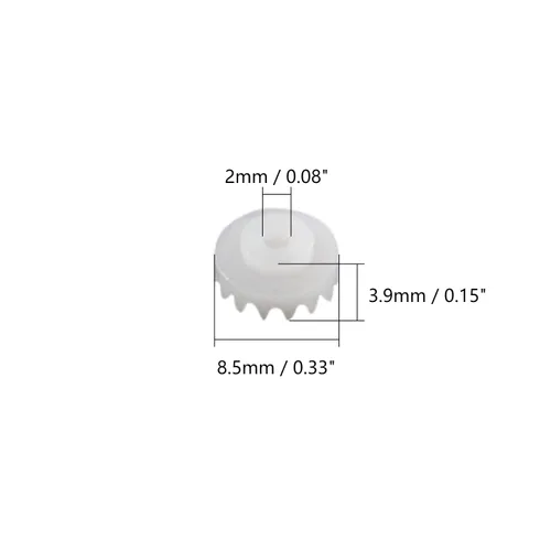 Vista 2 de Othmro 50pcs Engranajes de plástico 15 dientes modelo C152A engranaje de reducción engranajes de gusano de plástico para RC coche robot motor