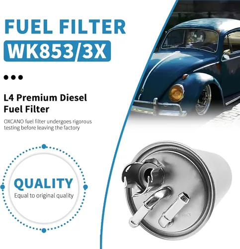 Vista 3 de L4 Premium Filtro de combustible diésel WK853/3X XF65428 compatible con VW Beetle 1999-2006, Golf 2000-2006, Jetta 2000-2005,Passat 2004-2005