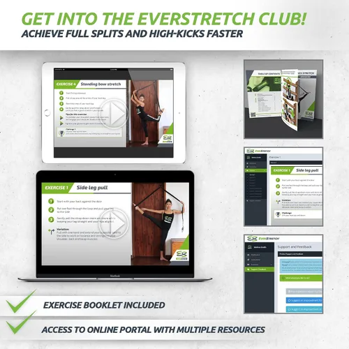 Vista 4 de EverStretch: Estirador de piernas: Hágase más flexible con The Door, entrenador de flexibilidad para ballet, baile, MMA, taekwondo y gimnasia ¡Su