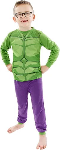 Vista 2 de Marvel Pijamas Conjuntos de pijama para niños de Hulk y Iron Man Pijamas de los Vengadores para niños Paquete de 2 pijamas de manga larga