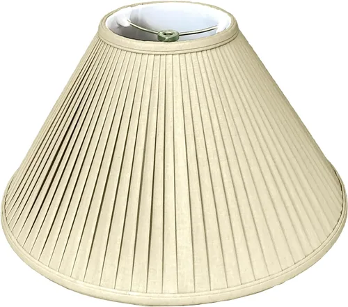 Vista 14 de Royal Designs "Pantalla básica para lámpara Coolie Empire con pliegues laterales, Beige, 4.5" x 12" x 7.5" (BS-727-12BG)