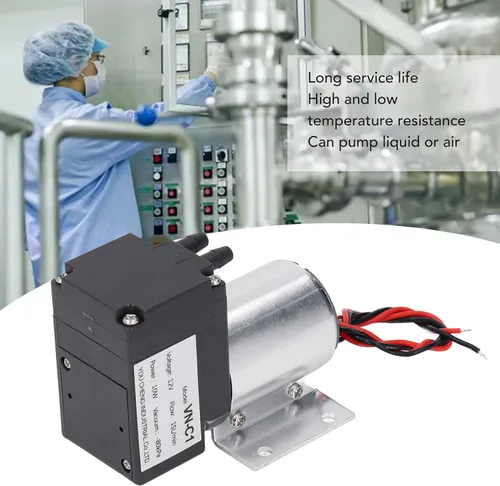 Vista 7 de Bomba de vacío micro DC12V 10W Mini compresor de aire Bomba de diafragma de aceite Bomba de vacío sin escobillas 15L por tarifa mínima