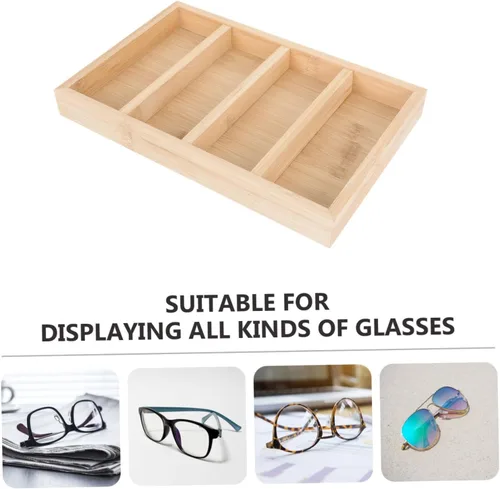 Vista 7 de Holibanna Bandeja de gafas de joyería bandejas organizador bandejas decorativas gafas de sol cajón de almacenamiento organizador de joyas bandeja