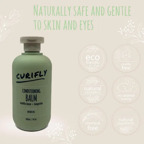 Vista 5 de Bálsamo acondicionador, bálsamo para el cabello con aceite de neem, hidratante para el cabello seco y dañado, sin parabenos y anticaspa para cabello