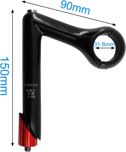 Vista 3 de Aleación de aluminio galvanizado Bicicleta Quill Stem Completo CNC Rectificado Clásico Vintage Bicicleta Vástago 1.252 in