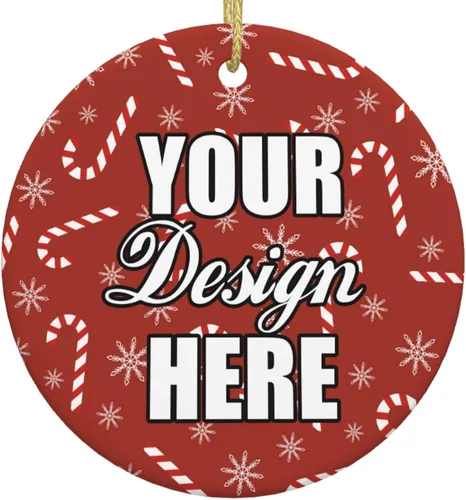 Vista 9 de Adornos de Navidad personalizados, colgante de cerámica personalizado con foto, texto/imagen, adorno colgante personalizado para parejas, niños
