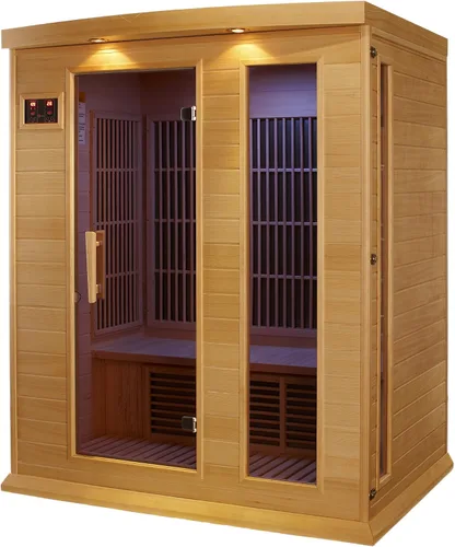 Vista 4 de DYNAMIC SAUNAS Maxxus 3 por sauna de cicuta canadiense de carbono infrarrojo lejano EMF bajo