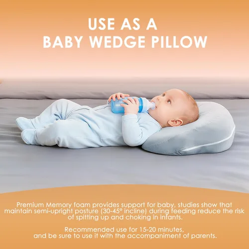 Vista 4 de Chilling Home Almohada portátil de espuma viscoelástica para embarazo, almohada corporal de maternidad para dormir, almohada multifuncional de cuña