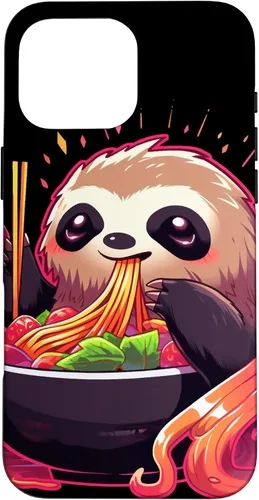 Vista 19 de Sloth Eating Ramen Japanese Noodles Soup Kawaii Case for iPhone 17