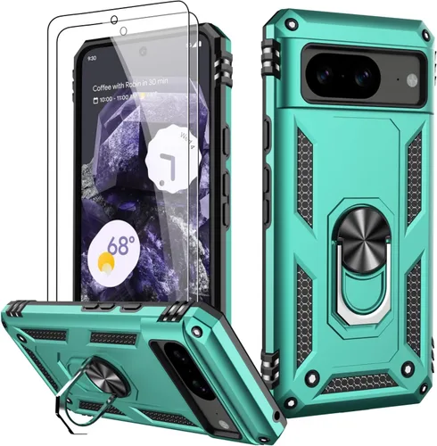 Vista 24 de LUMARKE para Google Pixel 3A XL - Funda con protector de pantalla, funda protectora grado militar probada contra caídas de 16 pies con soporte