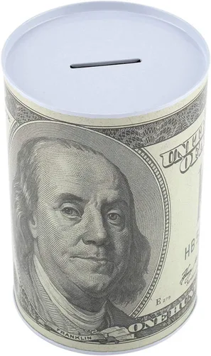 Vista 8 de Caja de ahorro de dinero, 6.1 x 3.9 in, diseño antiguo, color verde, para niños
