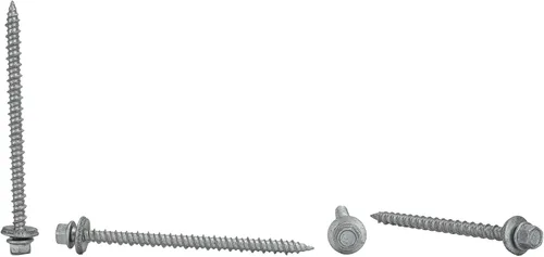 Vista 5 de Chenango Supply - N.9 x 1 pulgada cabeza de arandela hexagonal Tornillo de techo de metal autoinicial/autorroscante de metal a madera, techos