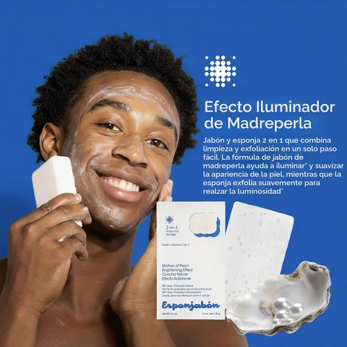 Vista 7 de T.Taio Esponjabon - Esponjas de jabón de madreperla y carbón, limpiadores de ducha que eliminan el aceite y la suciedad, esponjas para frotar pies