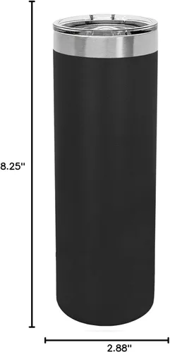 Vista 4 de LaserGram Vaso delgado aislado al vacío de 22 onzas, notas musicales, grabado personalizado incluido (negro)