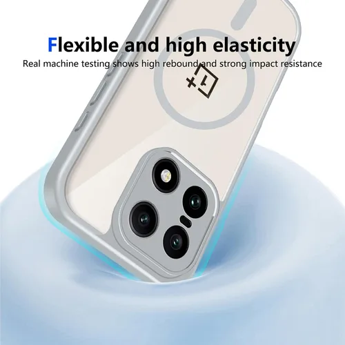 Vista 186 de Funda magnética transparente compatible con Xiaomi 17T, color negro 2 en 1 PC + TPU cubierta de teléfono a prueba de golpes, carcasa protectora