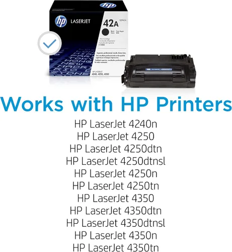 Vista 2 de HP - Cartucho de tóner original LaserJet. Color negro. 42A (Q5942A)